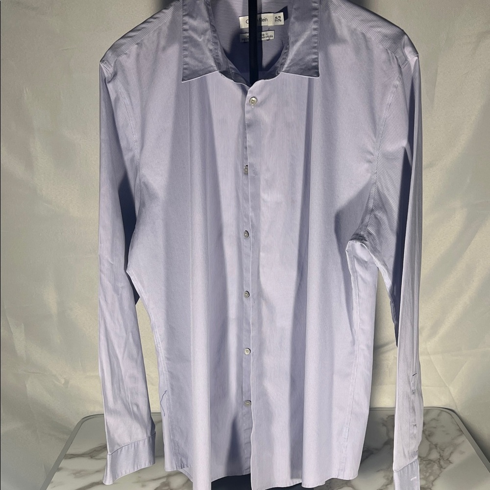 Calvin Klein Men's Light Purple Dress Shirt